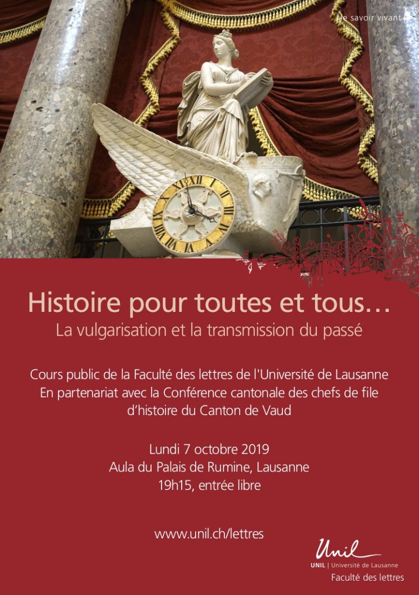 Cours public Histoire 2019 - flyer