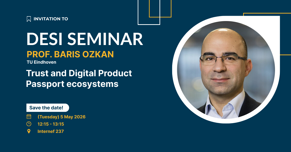 DESI Seminar: Trust and Digital Product Passport ecosystems