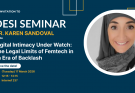 DESI Seminar: Digital Intimacy Under Watch: The Legal Limits of Femtech in an Era of Backlash