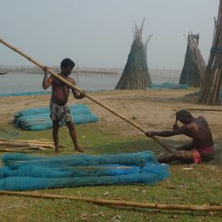 Pêcheurs à Satapada, au bord du Chilika Lake. © Joëlle Proz