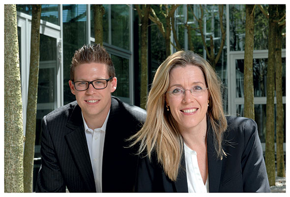 Lionel Stoudmann et Isabelle Chappuis. Strategic Developments & Marketing Manager; Executive Director de l’Executive Education HEC Lausanne. Photo Nicole Chuard © UNIL