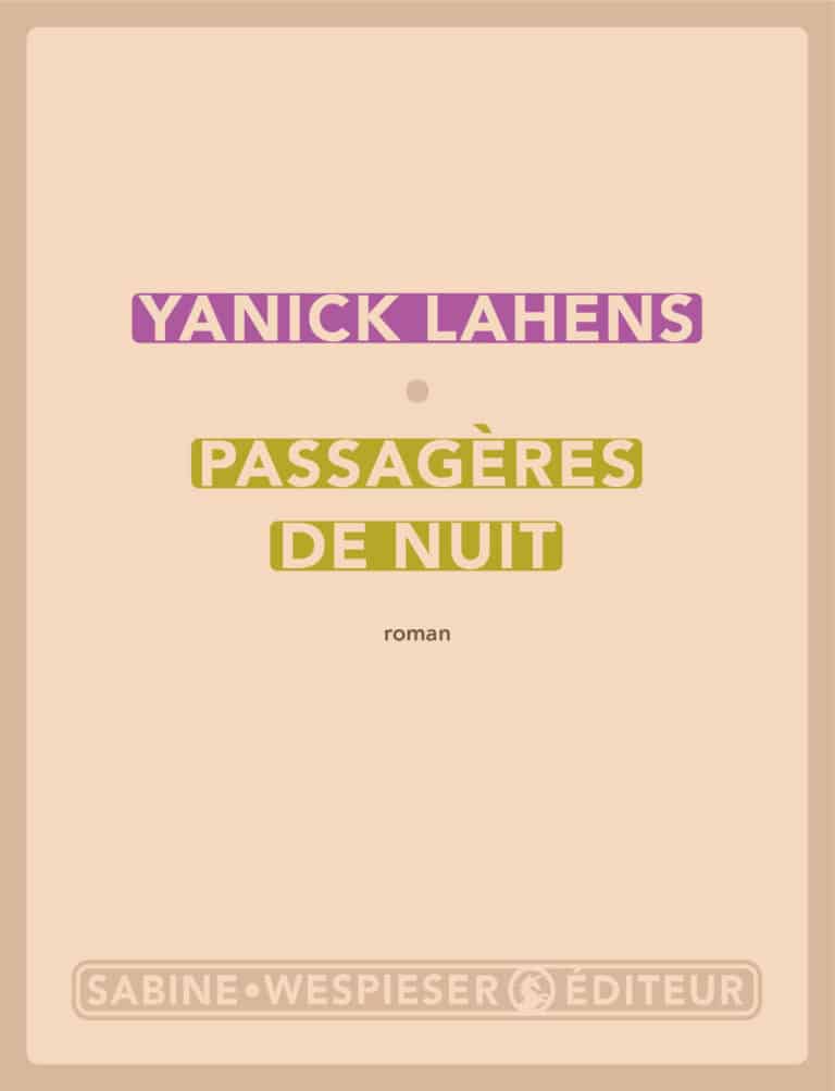 Yanick Lahens, Passagères de nuit : couverture sobre de la maison d'édition.