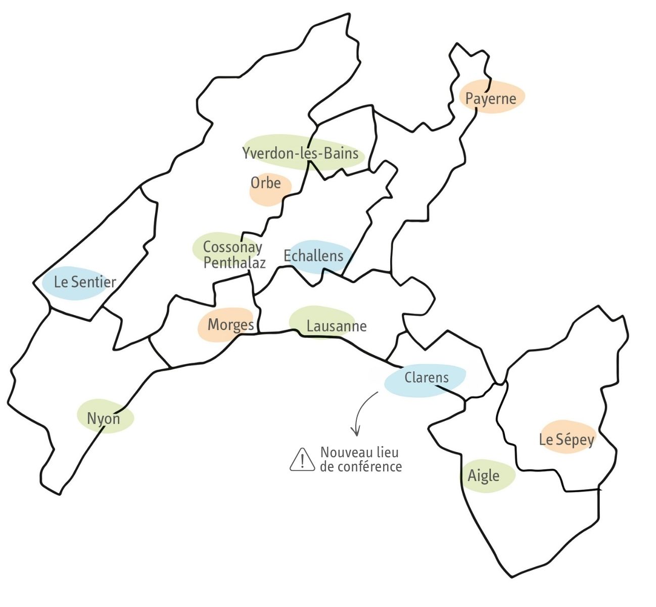 carte régions clarens