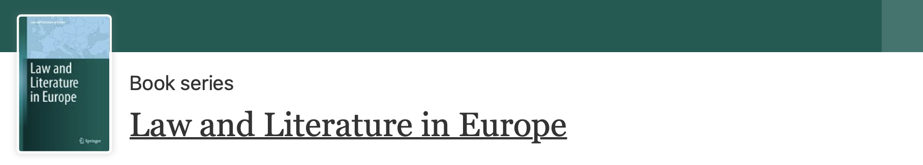 Law & Literature in Europe