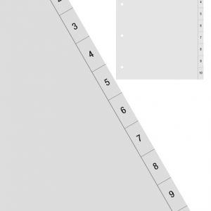 Répertoire numérique A4 1 à 10 , 4 trous