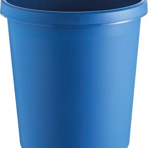 Corbeille à papier HELIT, ronde bleue 18 litres