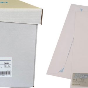 Enveloppe C4  kraft blanc avec soufflet sans fenêtre