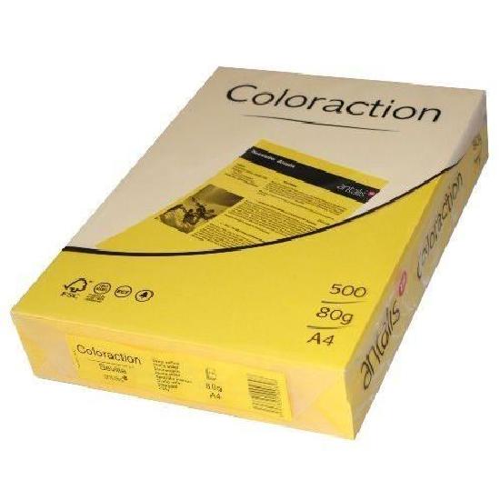 Papier 120g Florida jaune citron A4