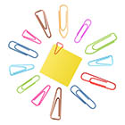 Paper clip set background with note paper