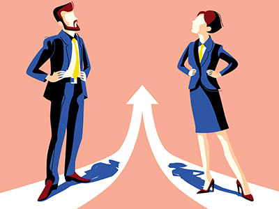 Gender equality. Vector illustration in flat style
