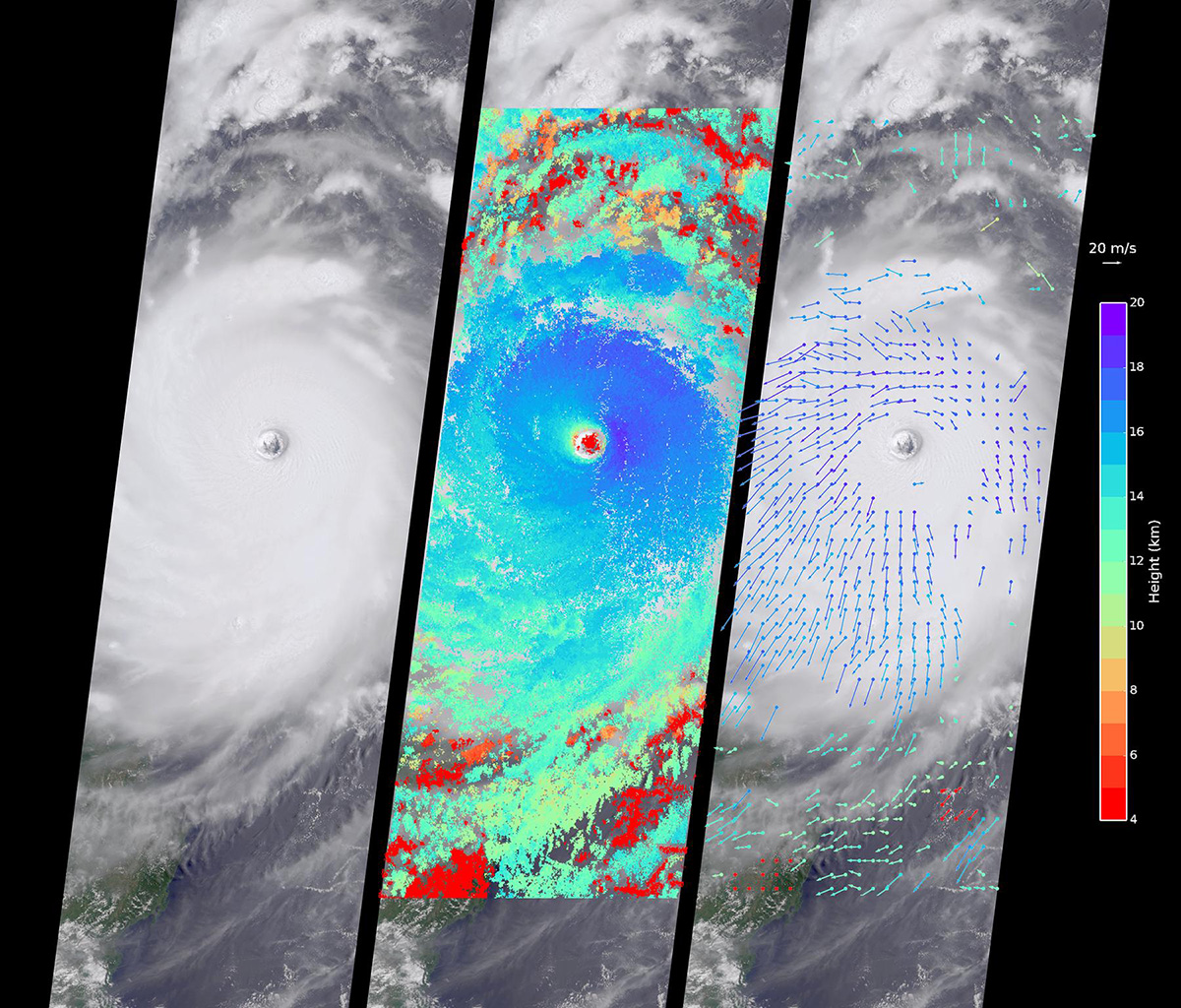 supertyphoon nepartak barreling toward taiwan viewed by nasa's m