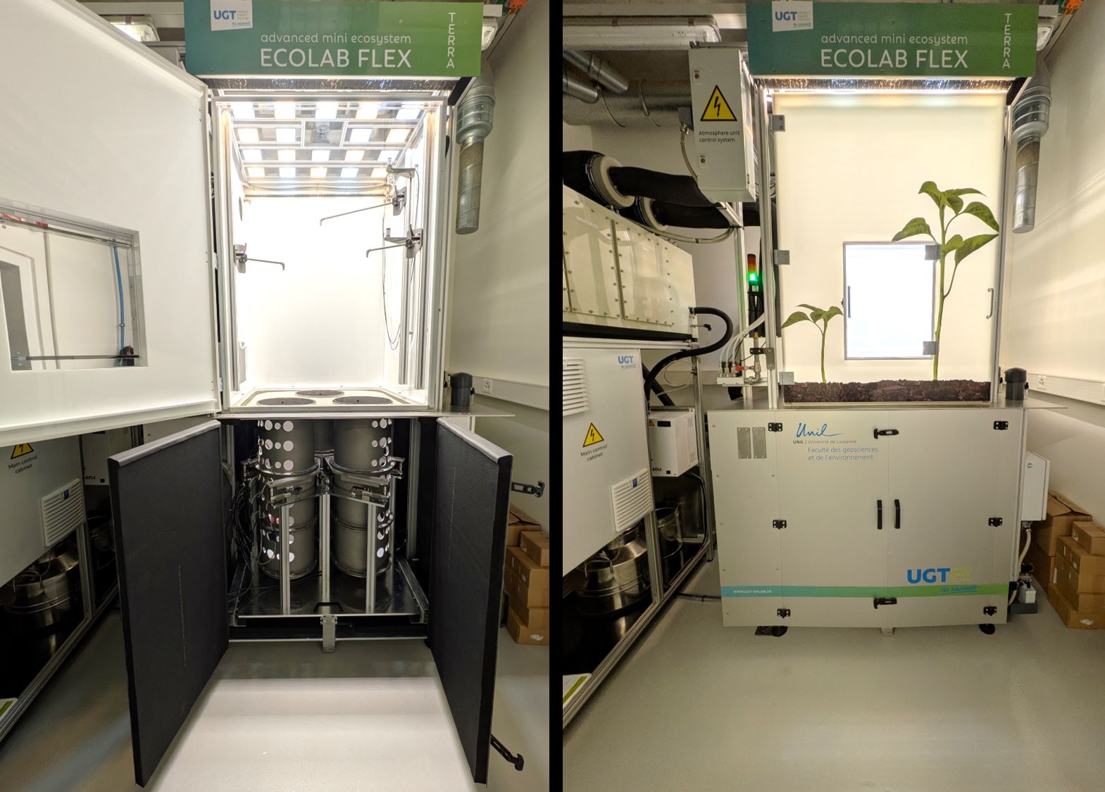 Image of the UNIL Ecotron system