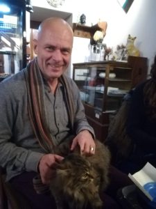 Denis with a cat
