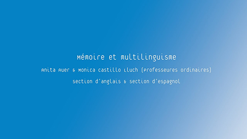 Mémoire et multilinguisme