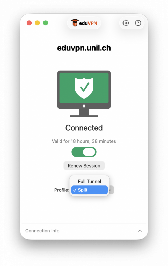 eduvpn split