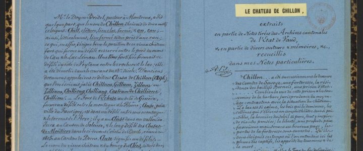 Un exemplaire annoté par Antoine Baron, premier archiviste vaudois
