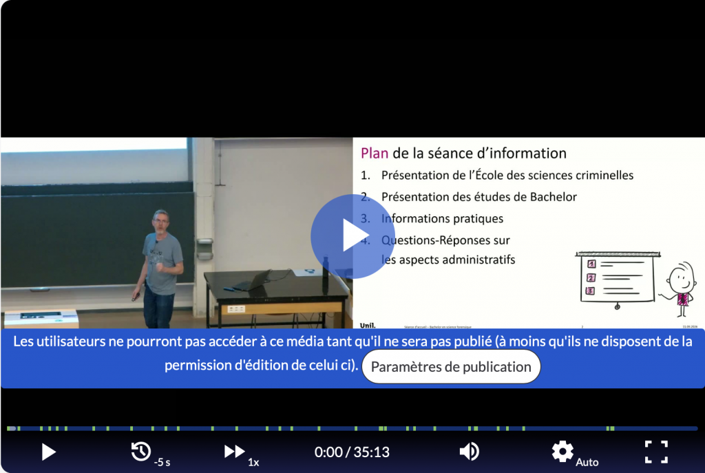 science forensique video seance intro