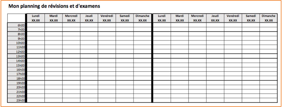 Planning de devoirs et de révision - Whinat