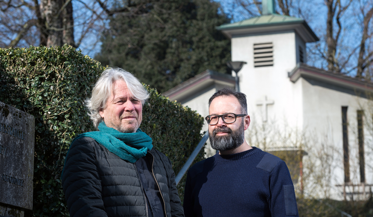 Le réalisateur Thomas Johnson (à gauche) et le sociologue Philippe Gonzalez (à droite) ont collaboré étroitement durant quatre ans. © Félix Imhof / UNIL